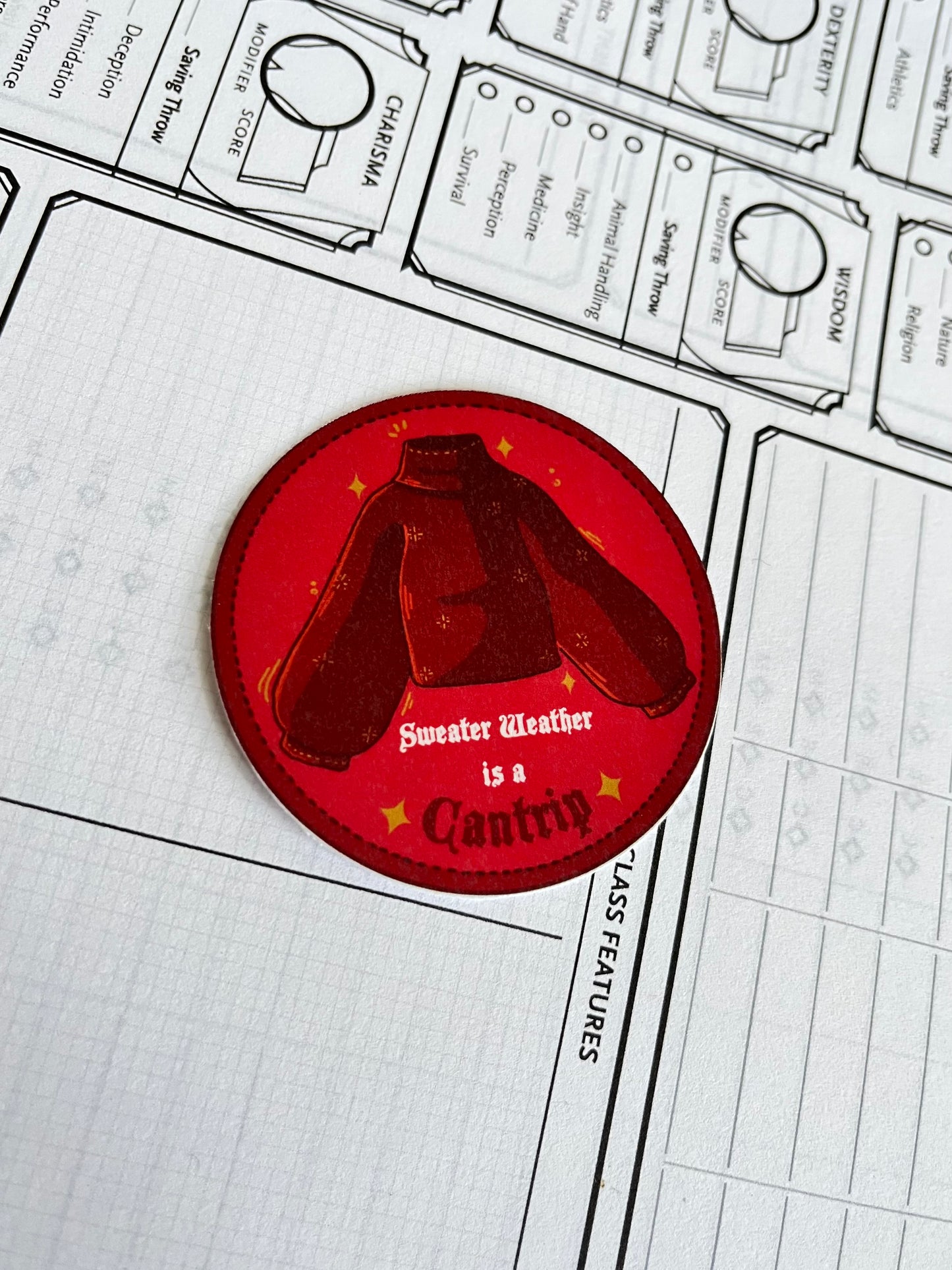 Sweater Weather is a Cantrip Die-Cut Sticker