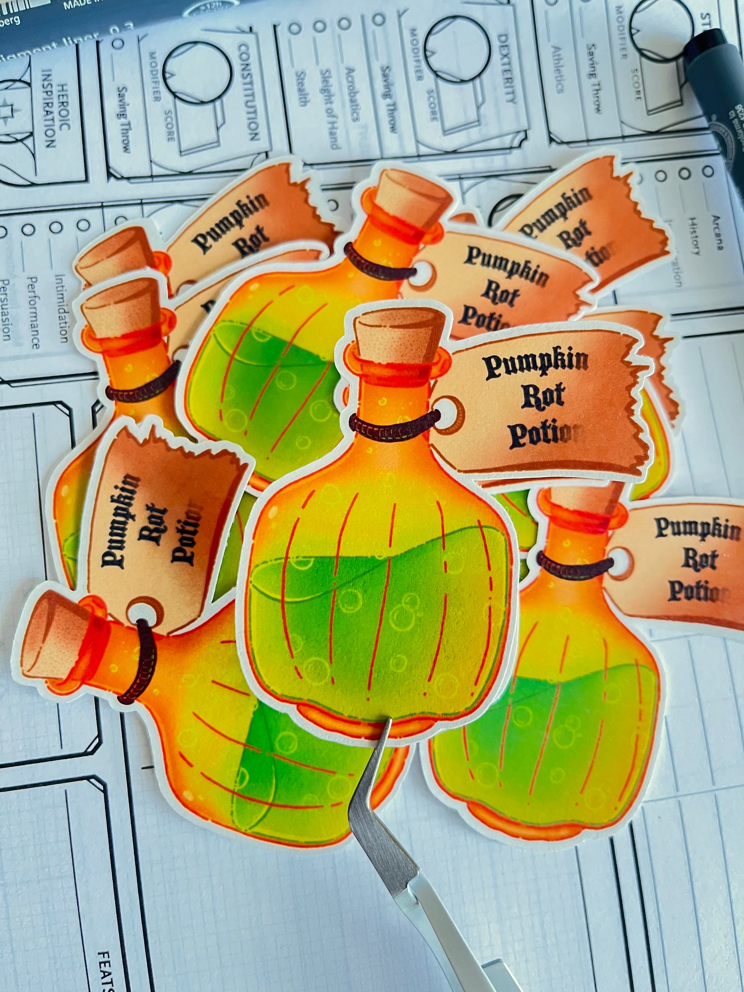 Pumpkin Rot Potion Die-Cut Sticker