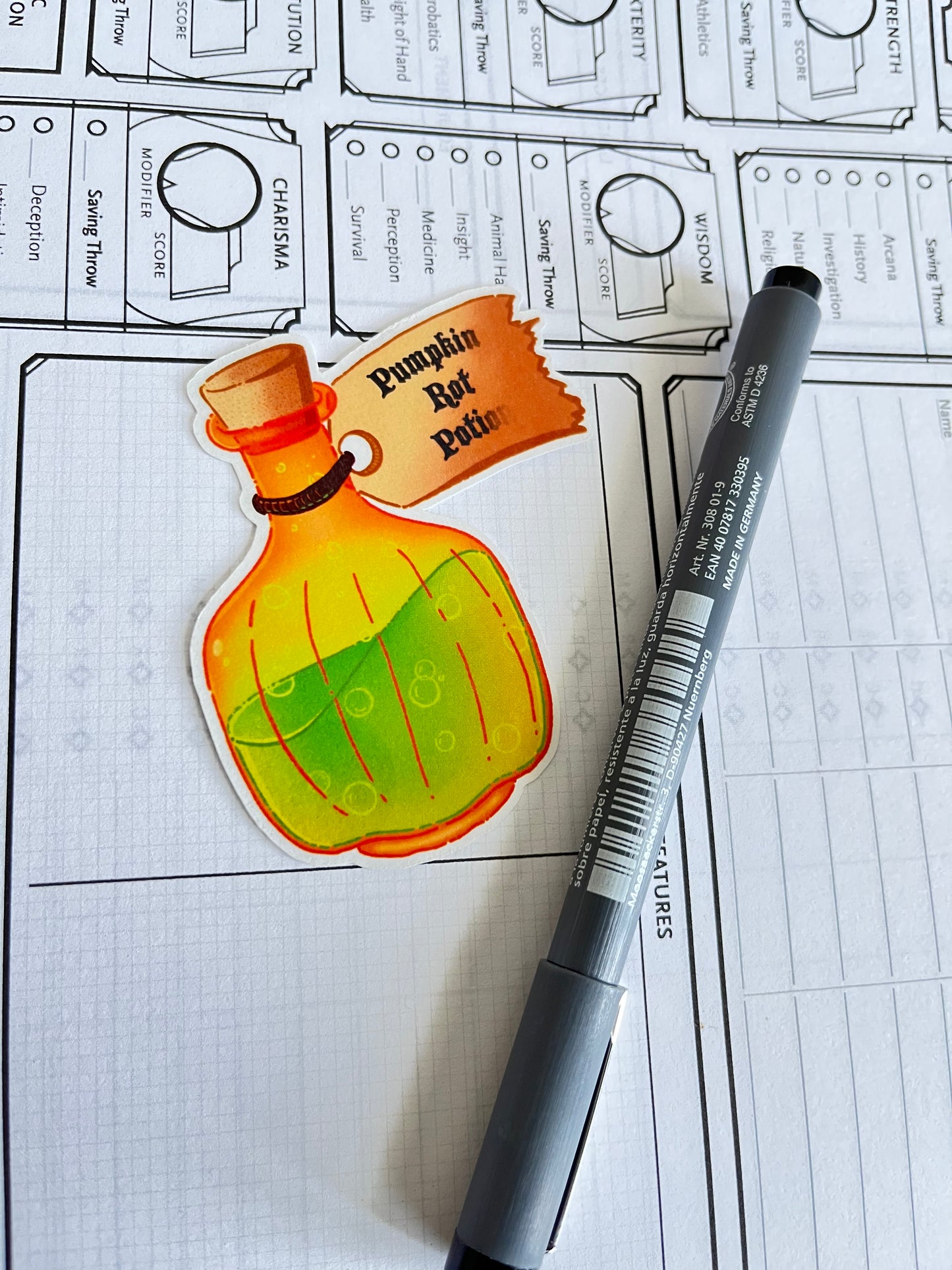 Pumpkin Rot Potion Die-Cut Sticker