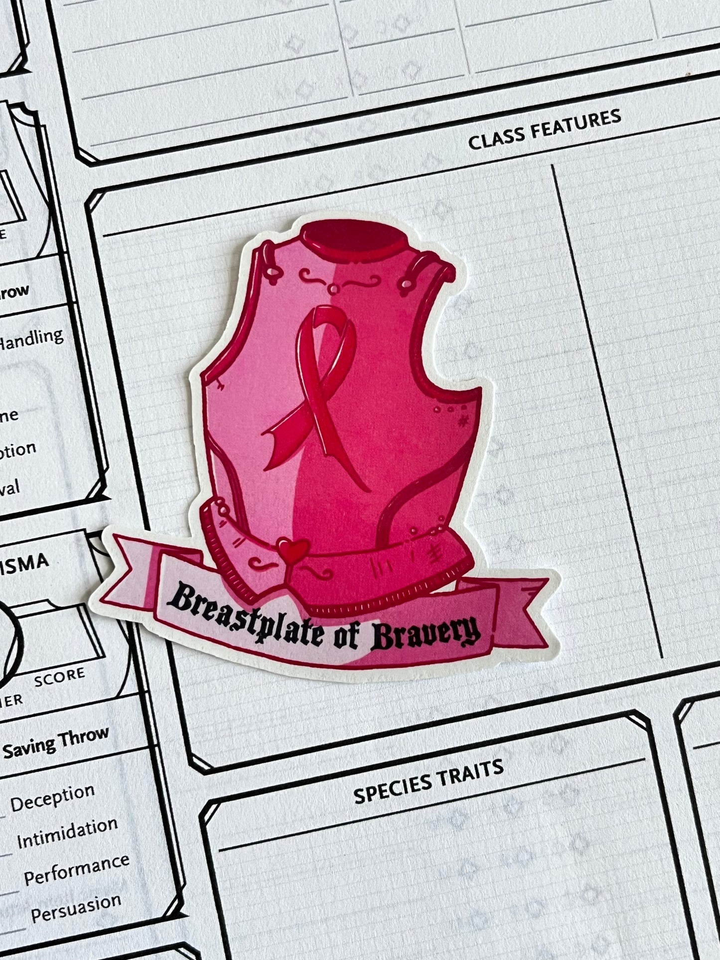 Breastplate of Bravery Die-Cut Sticker