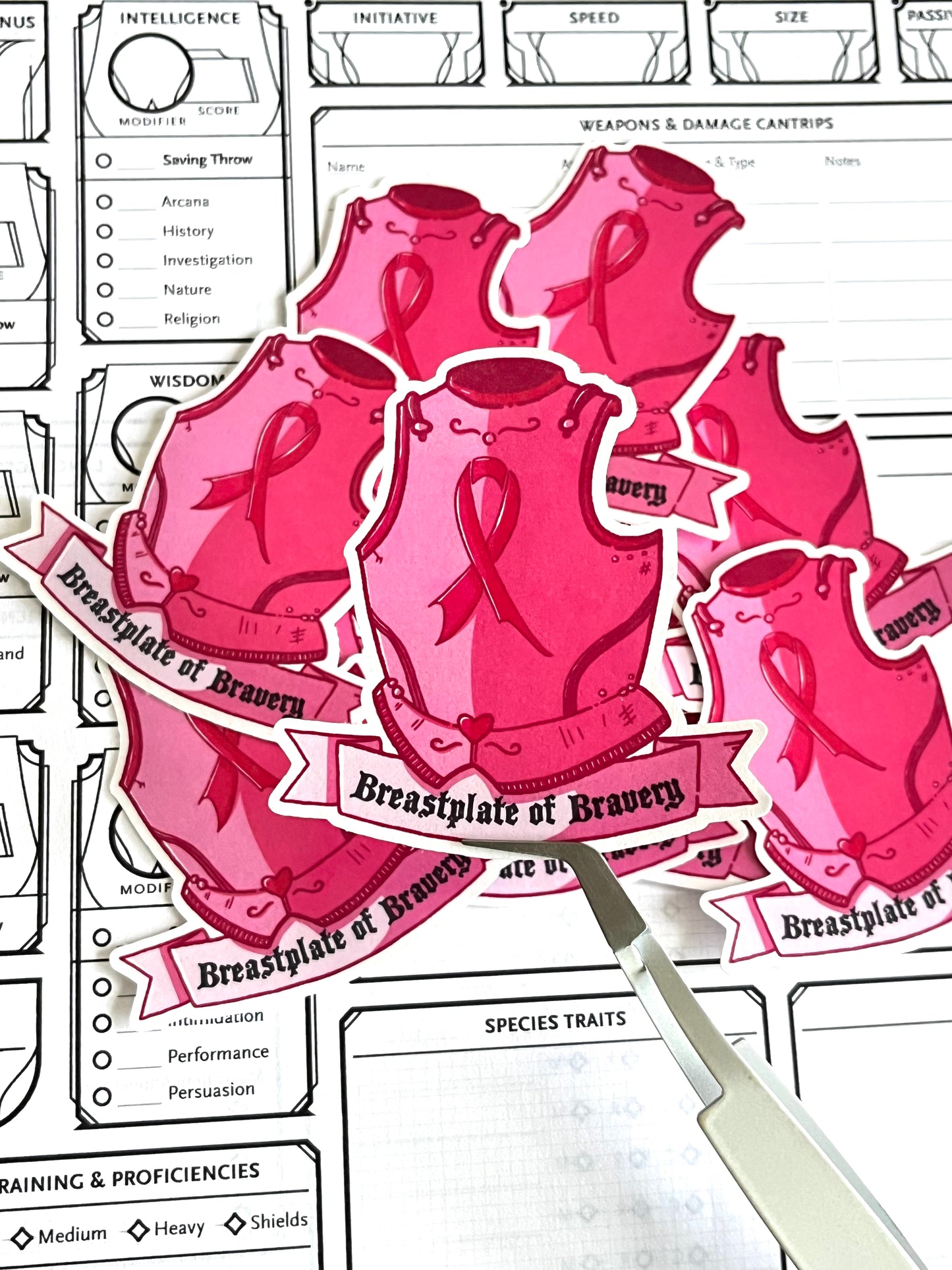 Breastplate of Bravery Die-Cut Sticker