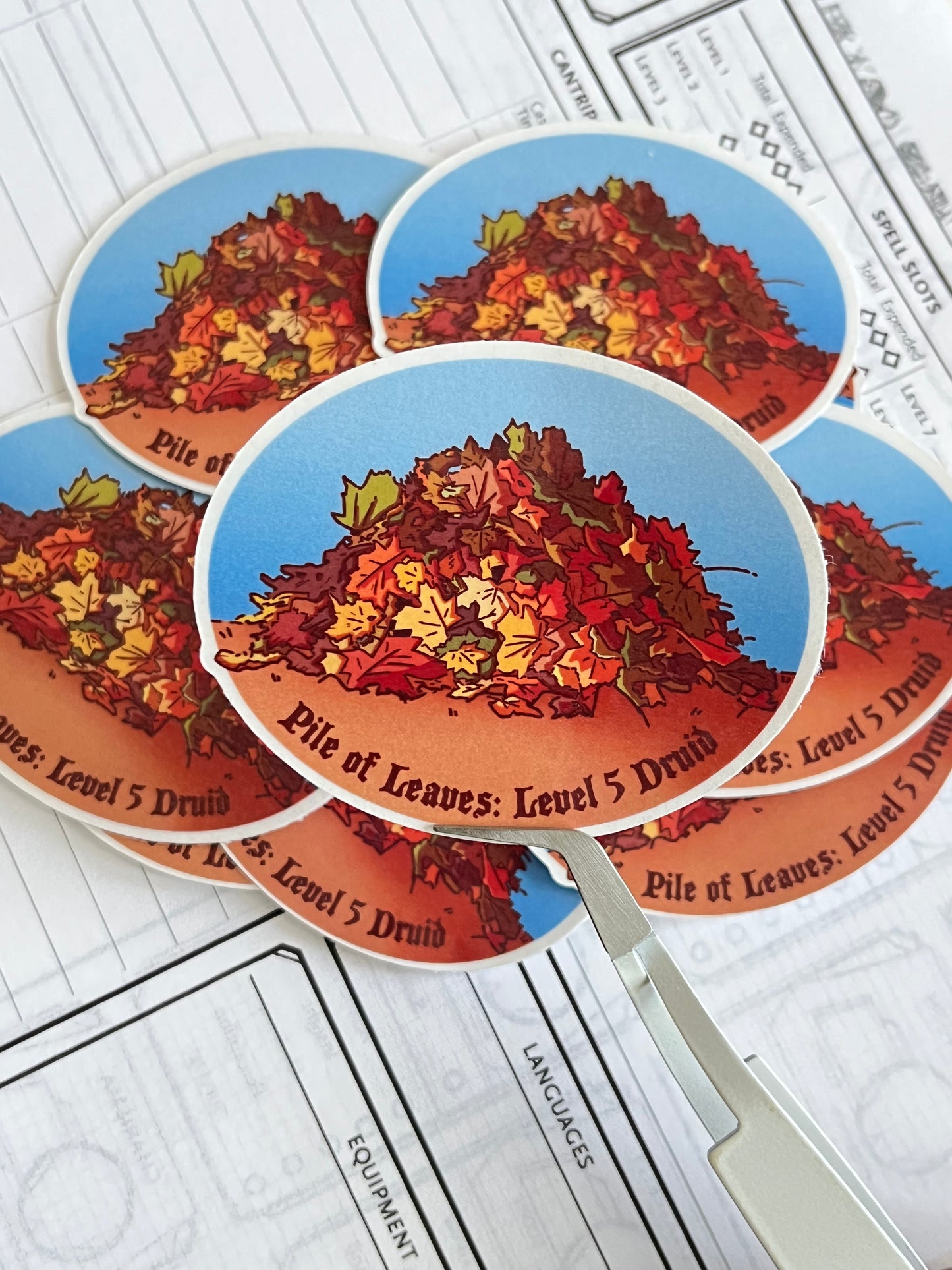 Pile of Leaves, Level 5 Druid Die-Cut Sticker